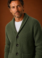 Men's Shawl Collar Knit Cardigan with Button Closure 6
