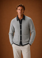 Men's Slim Fit Knit Cardigan with Button Front Closure for Layering 0