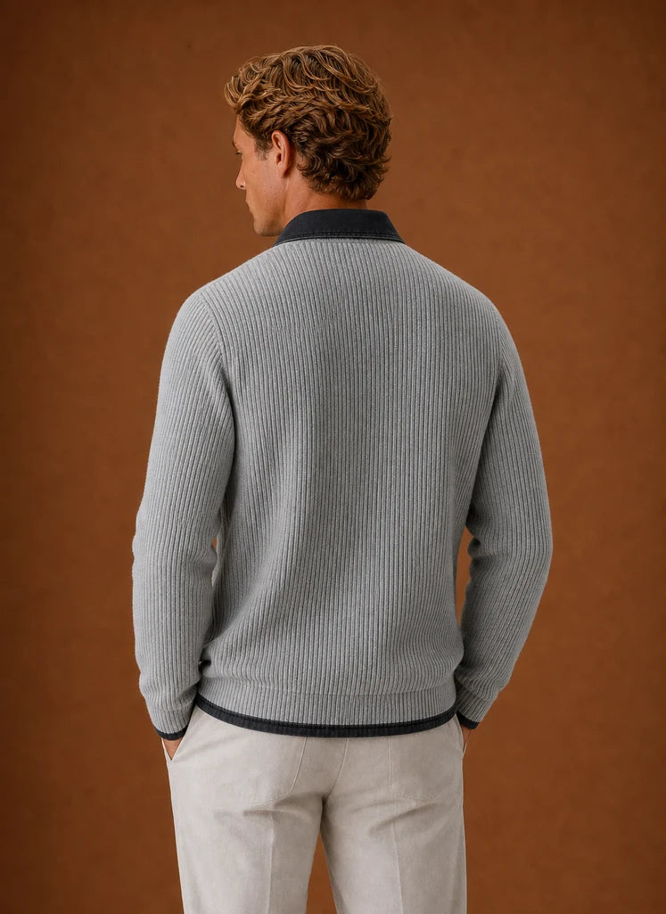 Men's Slim Fit Knit Cardigan with Button Front Closure for Layering 2