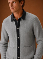 Men's Slim Fit Knit Cardigan with Button Front Closure for Layering 3