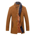 Men's structured double-breasted high-collar winter coat featuring a stylish design, warm fabric, and elegant silhouette, perfect for cold weather and formal 0