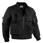 Men's Utility Cargo Bomber Coat featuring zip closure, designed for everyday wear with multiple pockets for practicality and style. 0