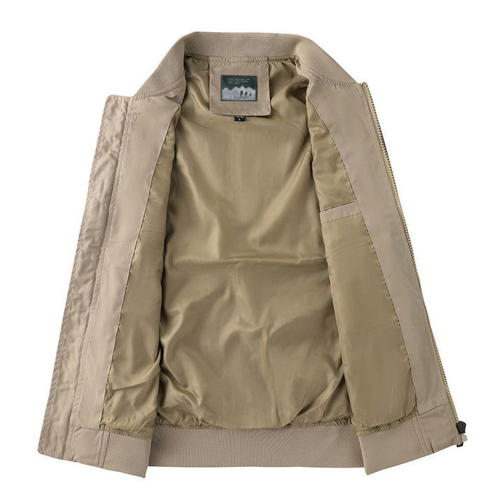 Men's Utility Cargo Bomber Coat featuring zip closure, designed for everyday wear with multiple pockets for practicality and style. 6