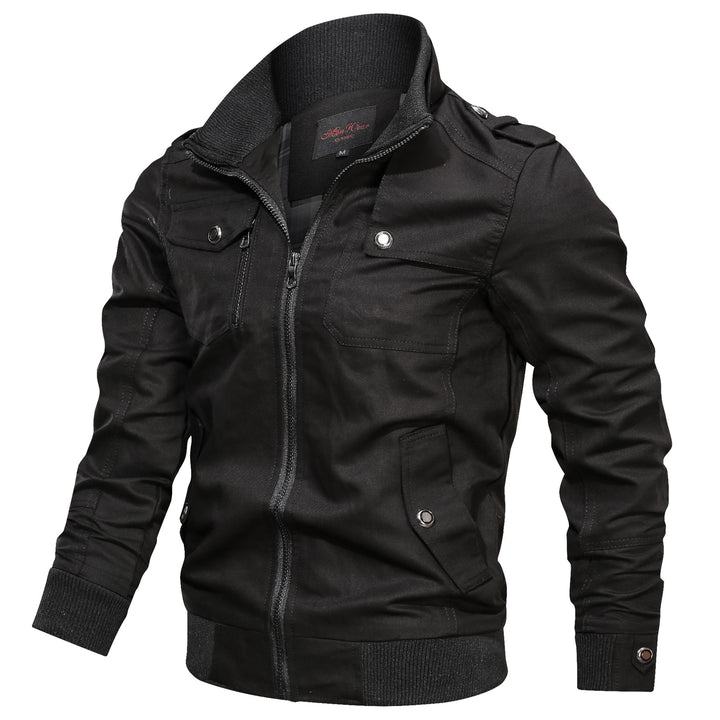 Men's utility windbreaker jacket featuring ribbed cuffs, designed for durability and style, perfect for outdoor activities and casual wear. 2
