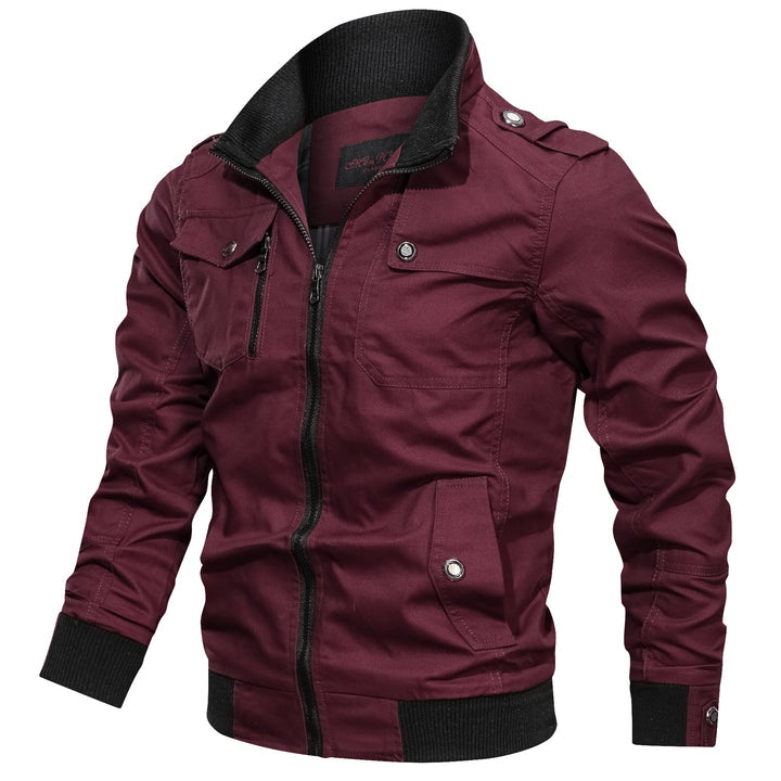 Men's utility windbreaker jacket featuring ribbed cuffs, designed for durability and style, perfect for outdoor activities and casual wear. 3