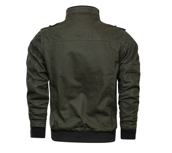 Men's utility windbreaker jacket featuring ribbed cuffs, designed for durability and style, perfect for outdoor activities and casual wear. 5