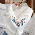 Noreva Floral Knit Sweater - Soft and Comfortable