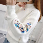 Noreva Floral Knit Sweater - Soft and Comfortable