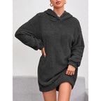 Women’s Fleece Oversized Hoodie Dress – Cozy Soft Casual Style