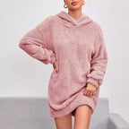 Women’s Fleece Oversized Hoodie Dress – Cozy Soft Casual Style