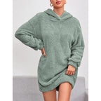 Women’s Fleece Oversized Hoodie Dress – Cozy Soft Casual Style