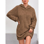 Women’s Fleece Oversized Hoodie Dress – Cozy Soft Casual Style