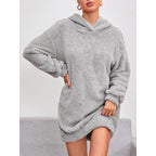 Women’s Fleece Oversized Hoodie Dress – Cozy Soft Casual Style