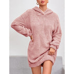 Women’s Fleece Oversized Hoodie Dress – Cozy Soft Casual Style