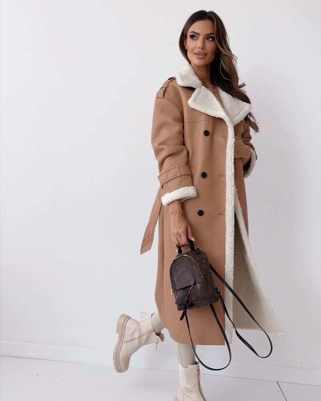 Long Coat with Teddy Lining