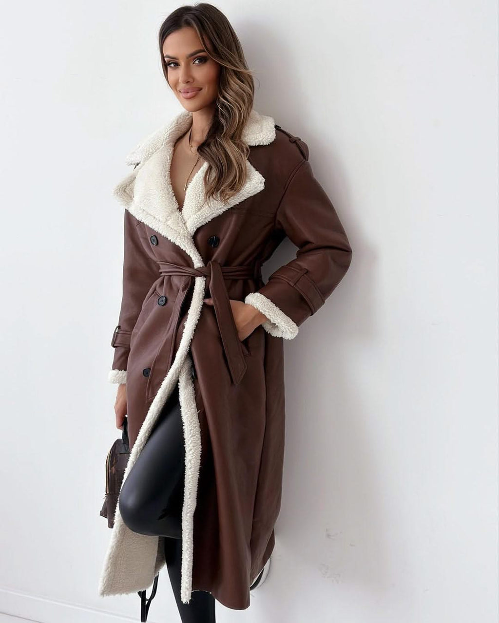Long Coat with Teddy Lining
