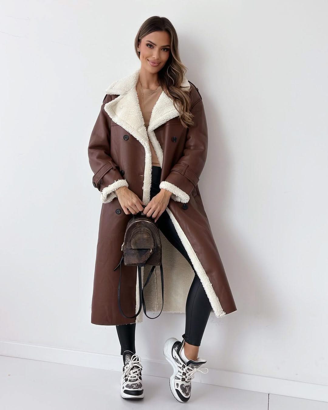Long Coat with Teddy Lining