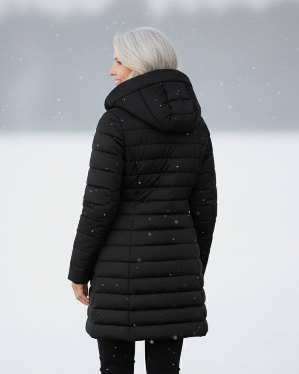 Padded Coat with Lined Hood