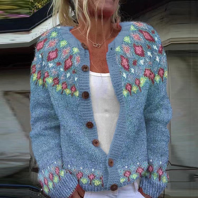Women’s Vintage Icelandic Cardigan - Nordic and Warm