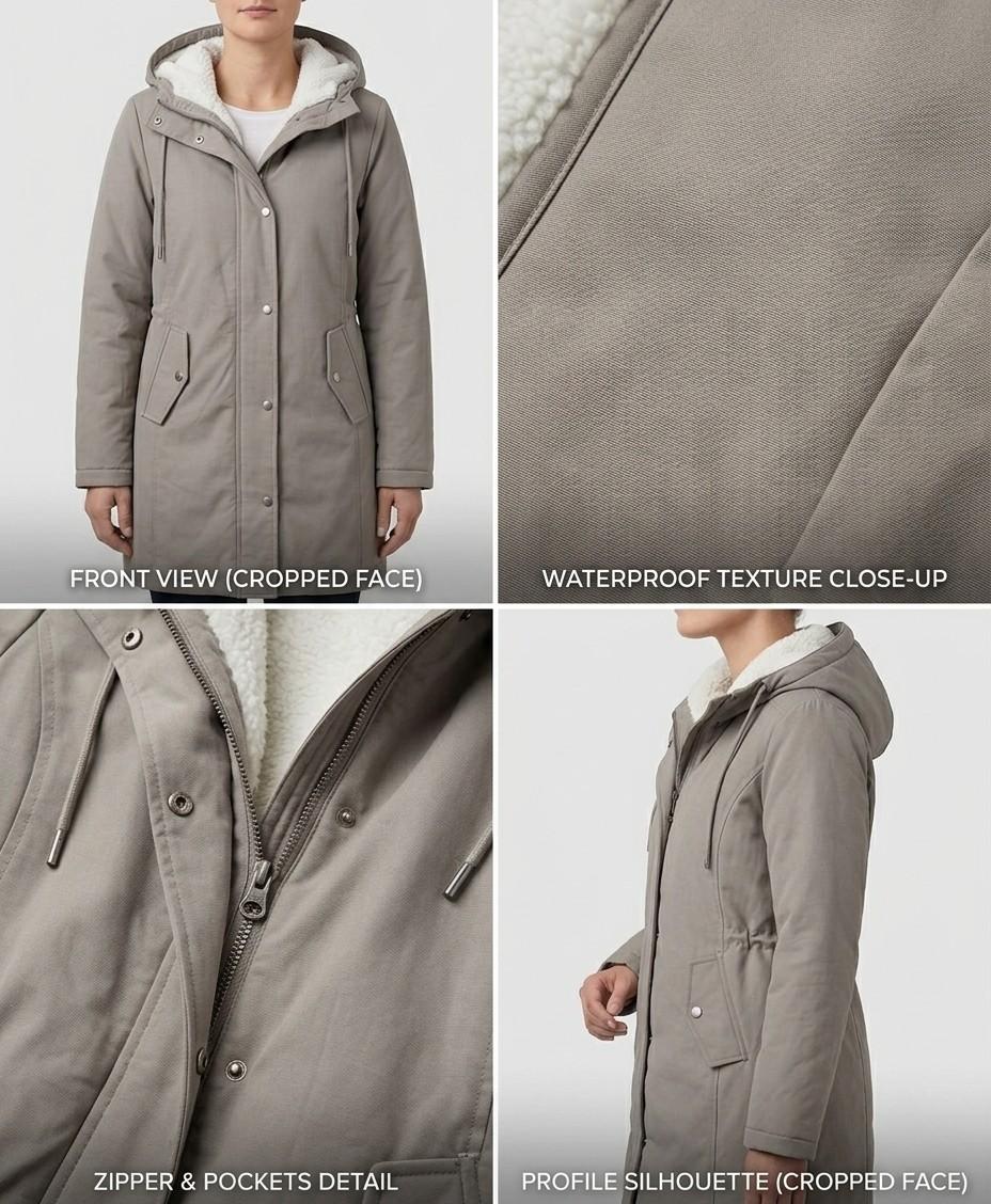 Women’s Hooded Weatherproof Coat - Warm and Protective