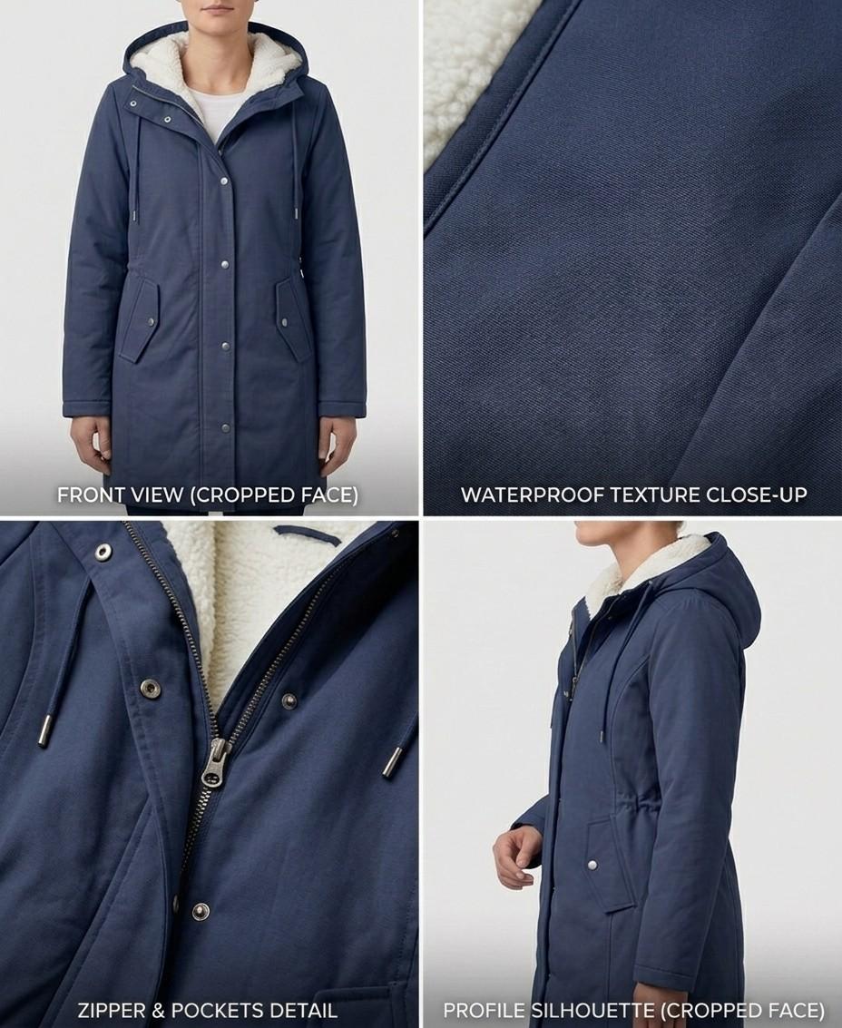 Women’s Hooded Weatherproof Coat - Warm and Protective