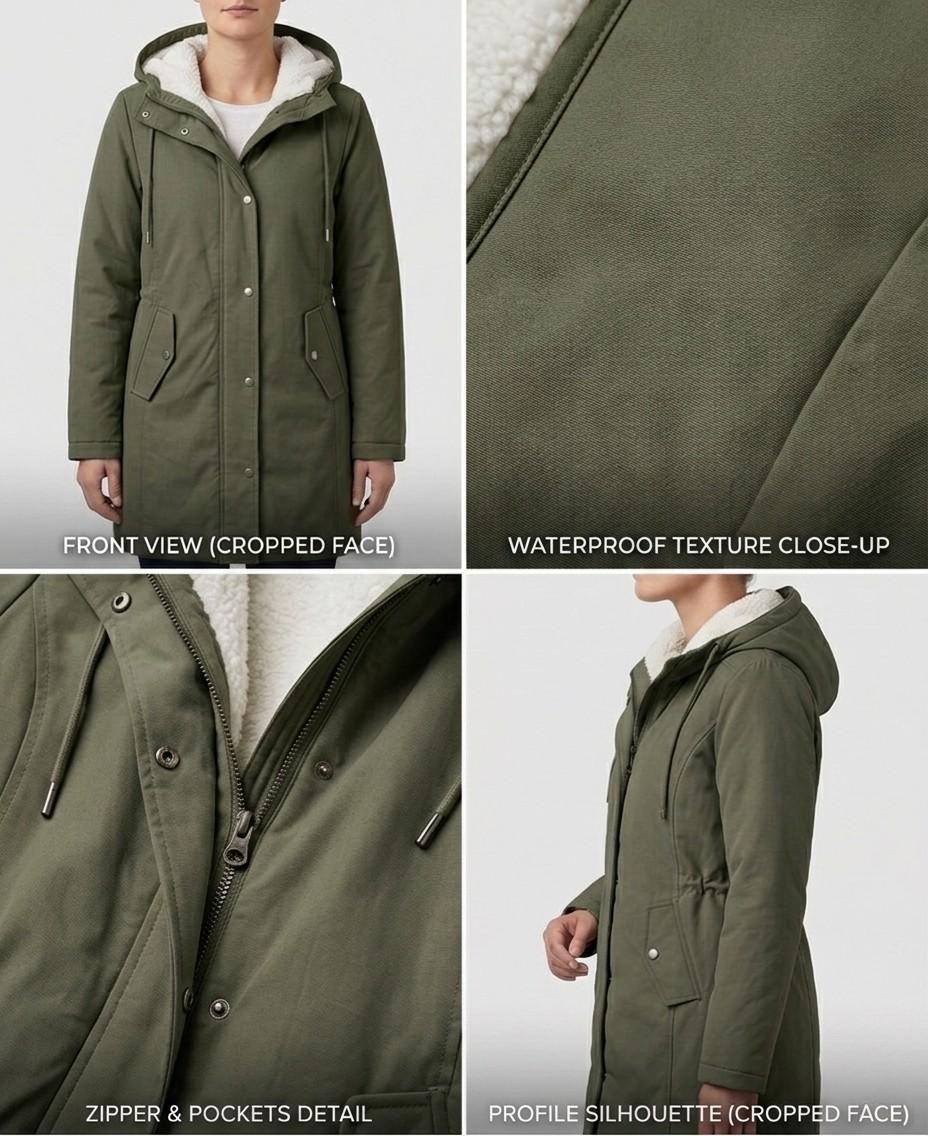 Women’s Hooded Weatherproof Coat - Warm and Protective