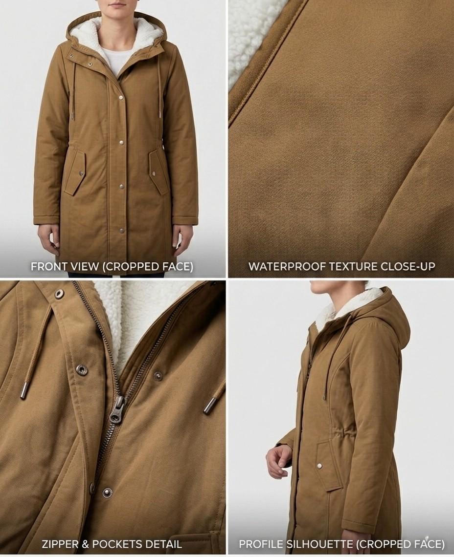 Women’s Hooded Weatherproof Coat - Warm and Protective