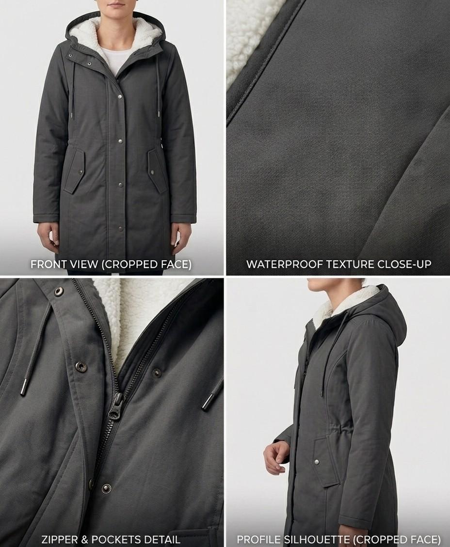 Women’s Hooded Weatherproof Coat - Warm and Protective
