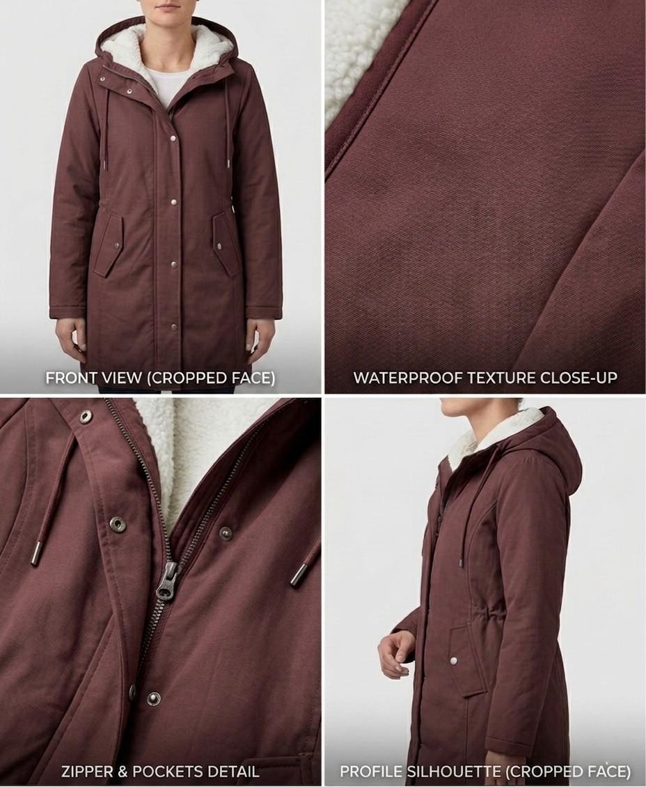 Women’s Hooded Weatherproof Coat - Warm and Protective