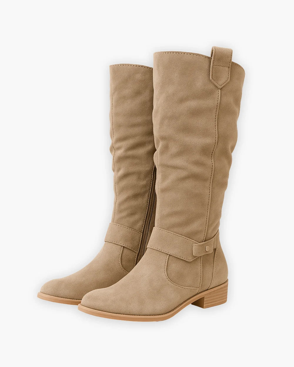 Women's Knee High Boots with Side Zip and Flat Sole for Everyday Wear 0