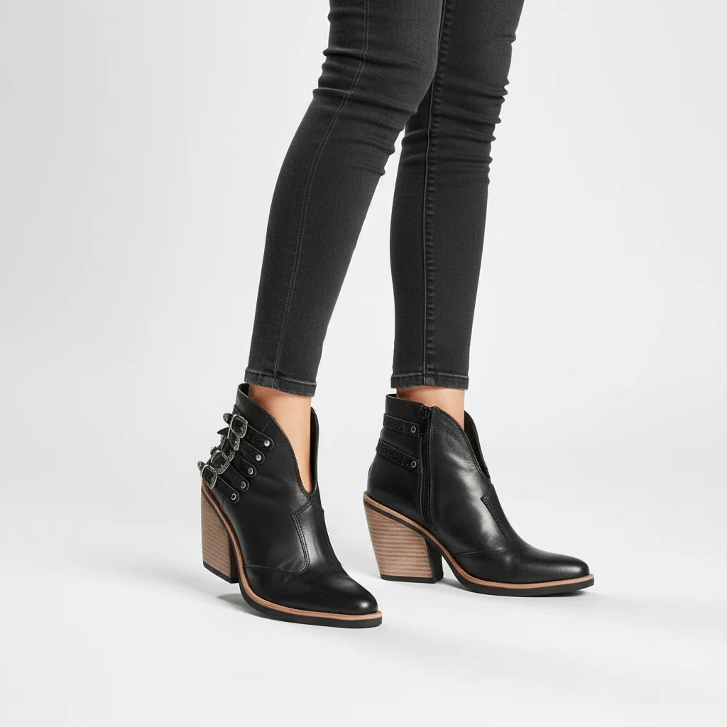 Women's Lace-Up Block Heel Ankle Booties 0