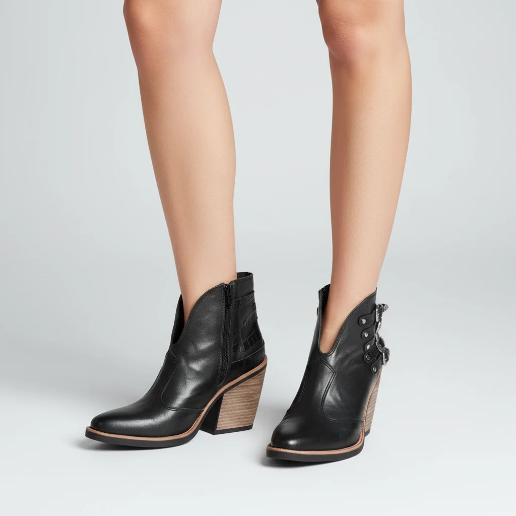 Women's Lace-Up Block Heel Ankle Booties 3