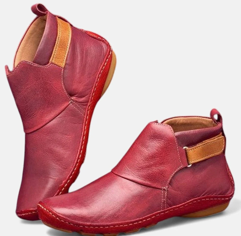Women's Leather Ankle Boots with Flexible Sole for Everyday Wear 0