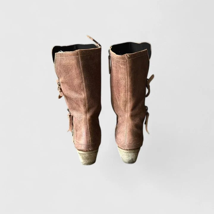 Women's Mid-Calf Side-Zip Boots with Stacked Heel for Everyday Wear 3
