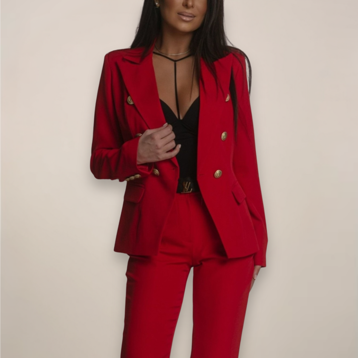 Two-Piece Tailored Blazer Suit