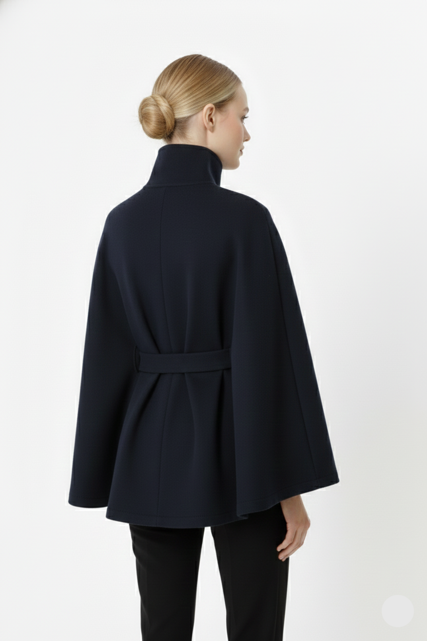 High Collar Belted Winter Coat
