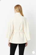 High Collar Belted Winter Coat