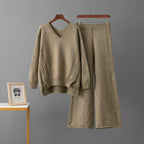 Western Wide-Leg Pants Two-Piece Set - Easy and Styled