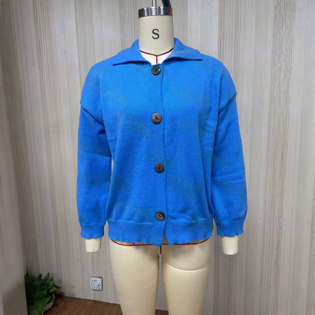 Button-Up Sweater Coat - Soft and Practical