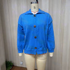 Button-Up Sweater Coat - Soft and Practical