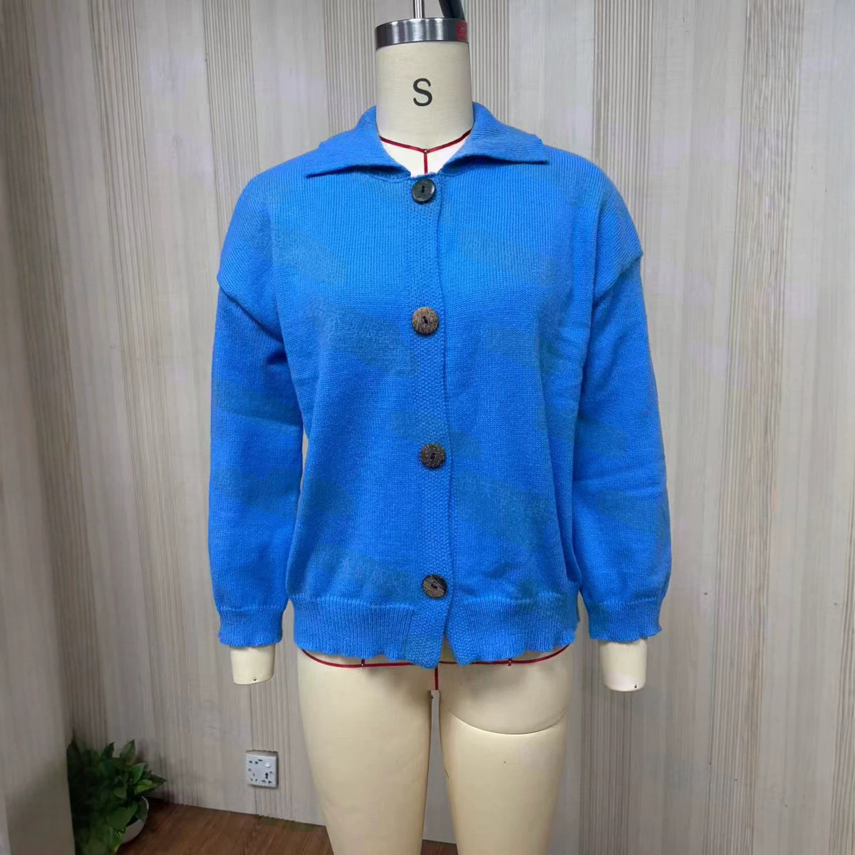Button-Up Sweater Coat - Soft and Practical