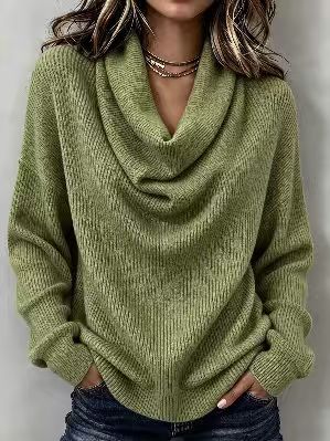 Women's Solid-color Loose Long-sleeve T-shirt