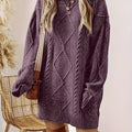 Women’s Cable Knit Sweater Dress – Warm Elegant Style