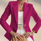 Women’s Lapel Knit Blazer – Chic Casual Tailored Jacket