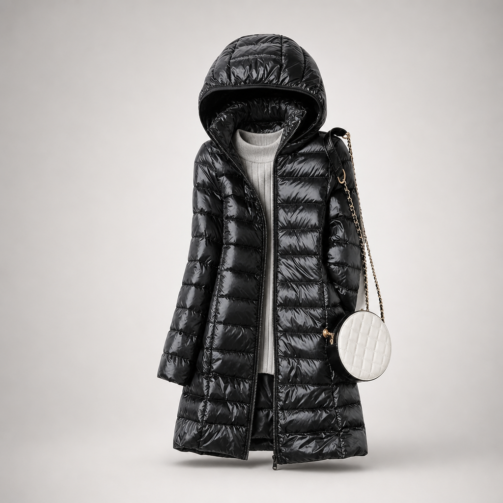 Midi Padded Coat with Hood