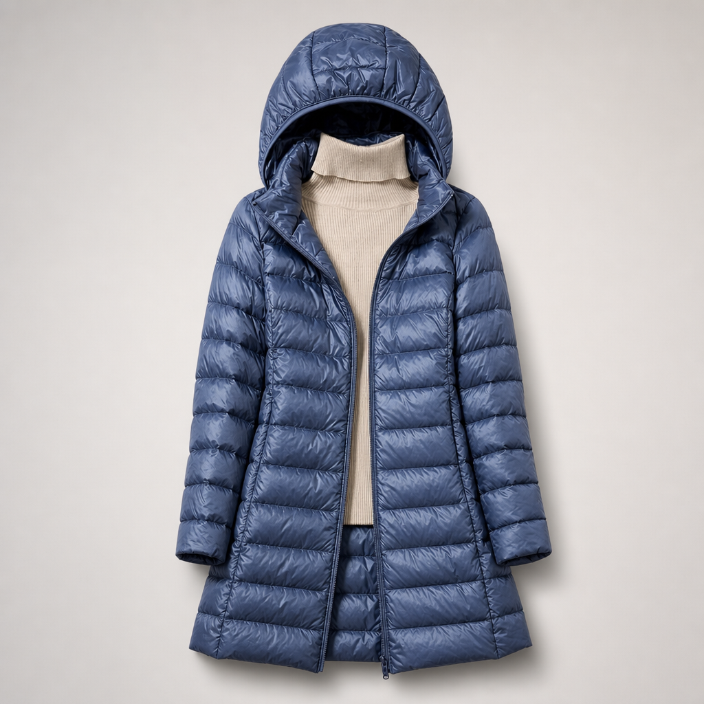 Midi Padded Coat with Hood