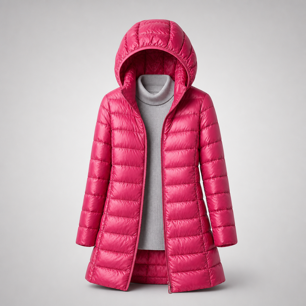 Midi Padded Coat with Hood