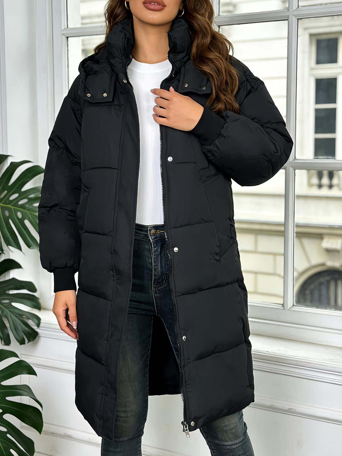 Long Loose Cotton Coat - Warm and Easy