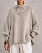 Women’s Soft Draped Sweater – Warm Elegant Knit