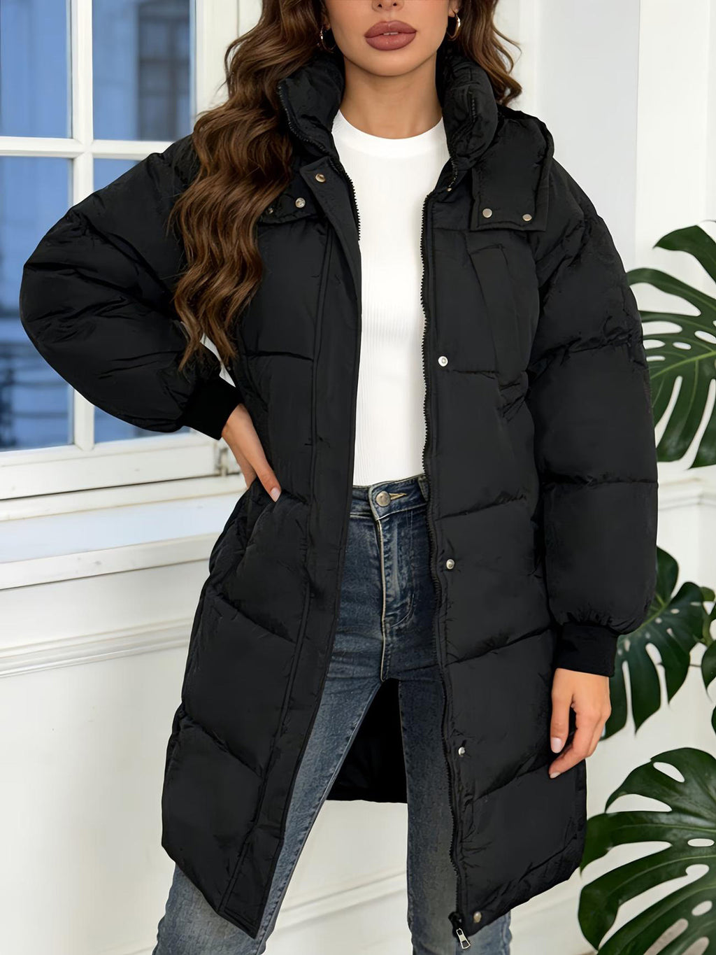 Long Loose Cotton Coat - Warm and Easy